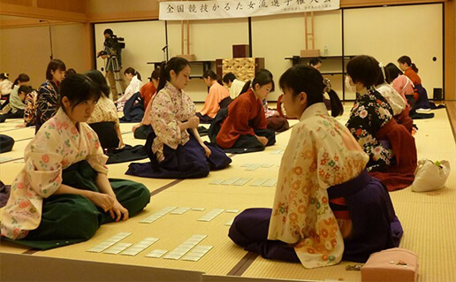 Đại hội tuyển chọn giải vô địch Karuta hạng mục nữ trên toàn quốc. Ảnh: Hiệp hội Karuta Nhật Bản